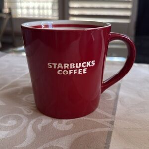 Starbucks Bold Red Mug with White Branded Logo